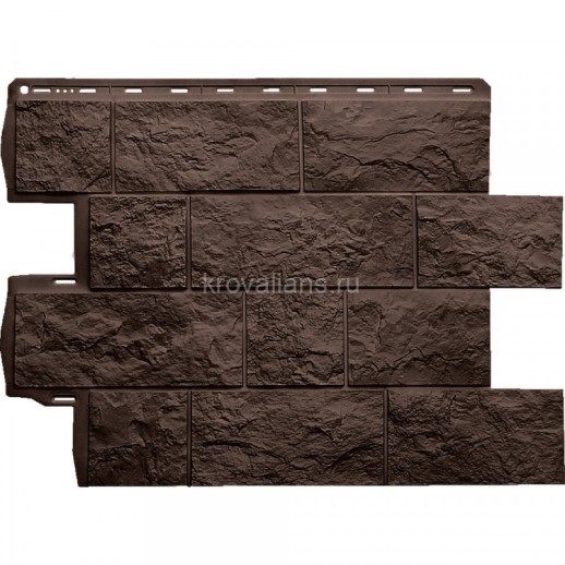 Панель Туф ЭКО коричневый (0,796мх0,591м)  Альта-Профиль
