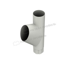 Тройник трубы МЕТАЛЛ ПРОФИЛЬ Foramina PUR 125/100 RAL 9010, белый