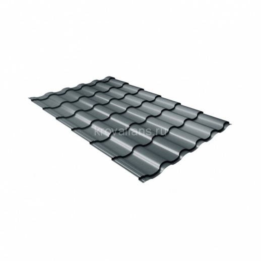 Металлочерепица Grand Line (Гранд Лайн) кредо 0,45 Drap RAL 7016 /1 кв.м./