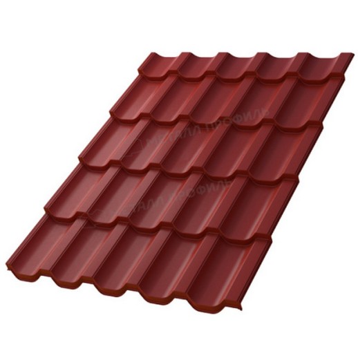 Металлочерепица МеталлПрофиль Трамонтана-X NormanMP (Полиэстер-01-3020-0.5) /1 кв.м/