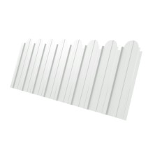 Профнастил С10B фигурный 0,5 Satin с пленкой RAL 9003 сигнальный белый