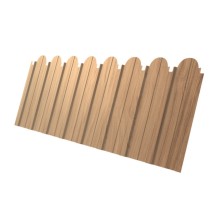 Профнастил С10B фигурный 0,45 Print Twincolor с пленкой Honey Wood