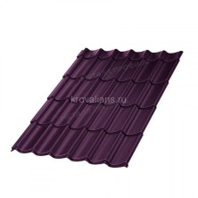 Металлочерепица МеталлПрофиль Ламонтерра (VALORI-20-Violet-0.5) /1 кв.м./