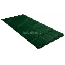Металлочерепица Grand Line (Гранд Лайн) квинта плюс 0,45 PE RAL 6005 /1 кв.м./