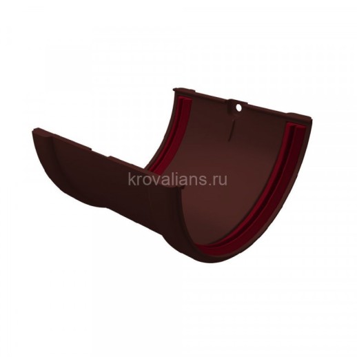 GL Standart 120/87 Соединитель желобов ПВХ Grand Line шоколадный (48 шт./уп.)