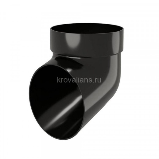 Колено сливное ПВХ GL черное (RAL 9005)