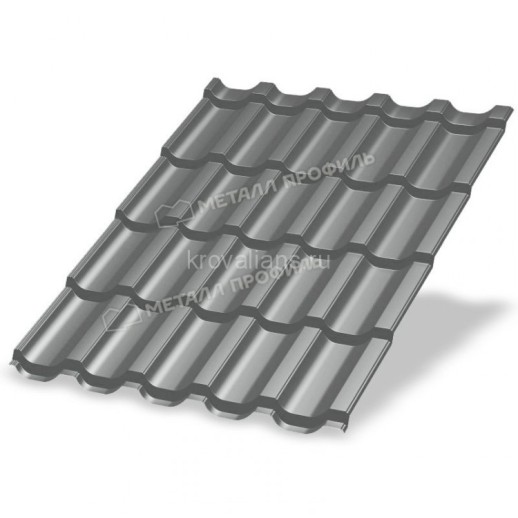 Металлочерепица МеталлПрофиль Трамонтана-X NormanMP (Полиэстер-01-9006-0.5) /1 кв.м/