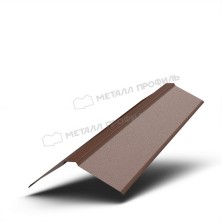 МеталлПрофиль Планка конька плоского 150х150х2000 (VALORI-20-Brown-0.5) /1 шт/