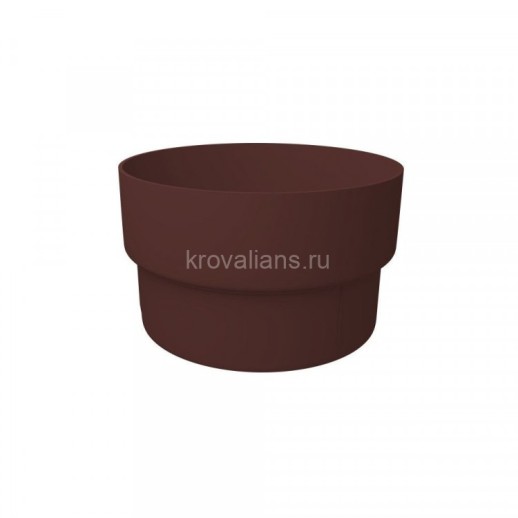 GL Standart 120/87 Муфта трубы соединительная ПВХ Grand Line шоколадная (48 шт./уп.)