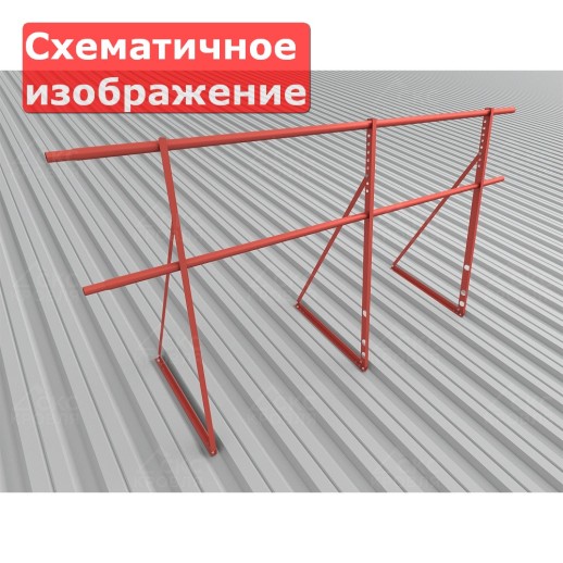 Ограждение декоративное NewLine H-60см, 3м, для фальцевой кровли RAL 7024