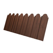 Профнастил С10B фигурный 0,45 Print Twincolor с пленкой Choco Wood