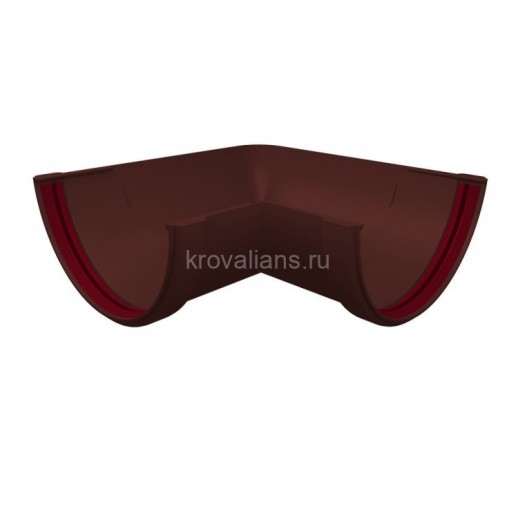 GL Standart 120/87 Угол желоба 90 град. универсальный ПВХ Grand Line шоколадный (24 шт./уп.)