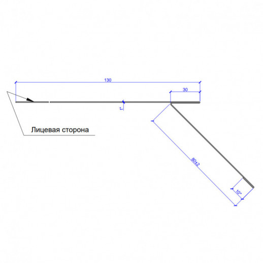 Планка карнизная FASTCLICK 130х80х2000 (VALORI-20-Brown-0.5)