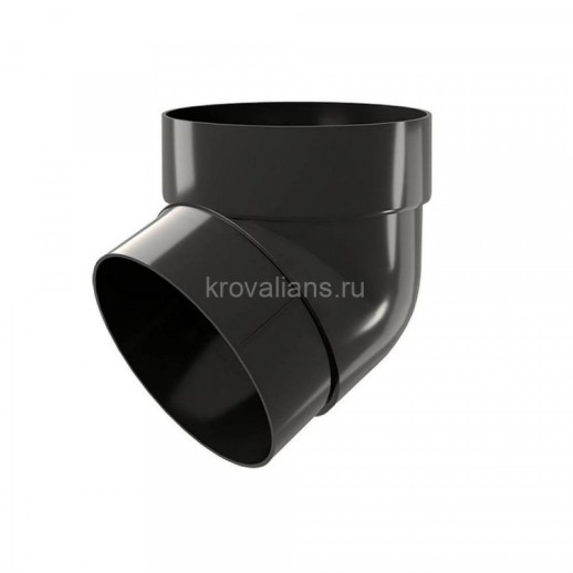 Колено трубы 67 град. ПВХ GL черное (RAL 9005)