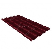 Металлочерепица Grand Line (Гранд Лайн) камея 0,45 Drap RAL 3005 /1 кв.м./