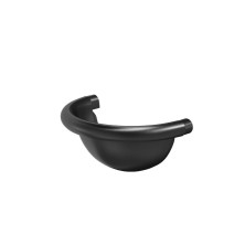 AS PUrus MATT 150/100 Заглушка  желоба полукруглая, 17 шт/уп., RAL 9005