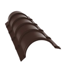 Планка конька полукруглого 0,5 Satin с пленкой RAL 8017 шоколад (1,97м)