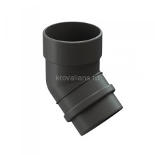 Docke LUX 140/100 мм Колено 45 Графит, 14шт/уп