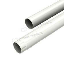 Труба водосточная МЕТАЛЛ ПРОФИЛЬ Foramina PUR 125/100 3м RAL 9010, белый
