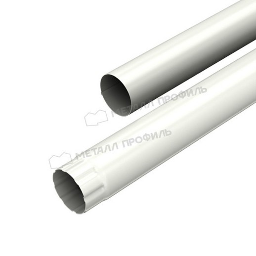 Труба водосточная МЕТАЛЛ ПРОФИЛЬ Foramina PUR 125/100 3м RAL 9010, белый