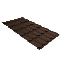 Металлочерепица квинта плюс 0,5 Velur X RAL 8017 шоколад