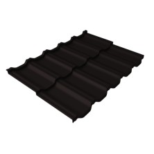 Металлочерепица модульная квинта Uno Grand Line c 3D резом 0,5 Satin Мatt RAL 9005 черный