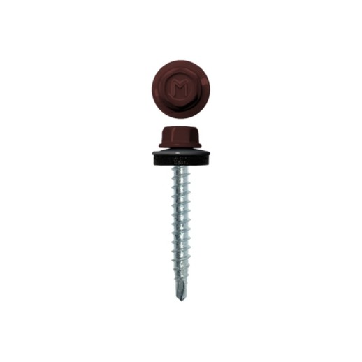 Саморез кровельный Daxmer 4,8х35 RAL 3009 (250) сверло №1