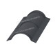 МеталлПрофиль Планка конька круглого R110х2000 (VALORI-20-Grey-0.5) /1 шт/