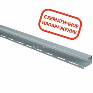 J-профиль цокольный Серый (бесцветный) 3 м. Альта Профиль 40шт/уп