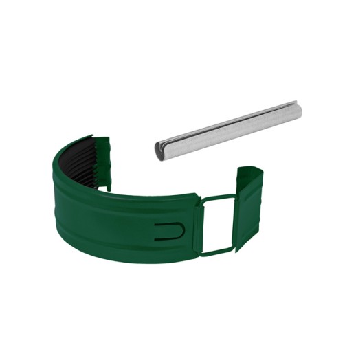 Соединитель желоба в комплекте AquaSystem (Аквасистем) Pu 125/90 ral 6005 1 шт