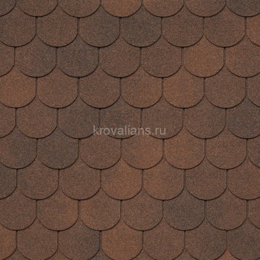 Гибкая черепица Tegola (Тегола) COMFORT Assisi Marrone 434 /1кв.м/