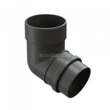Docke LUX 140/100 мм Колено 72 Графит, 12шт/уп