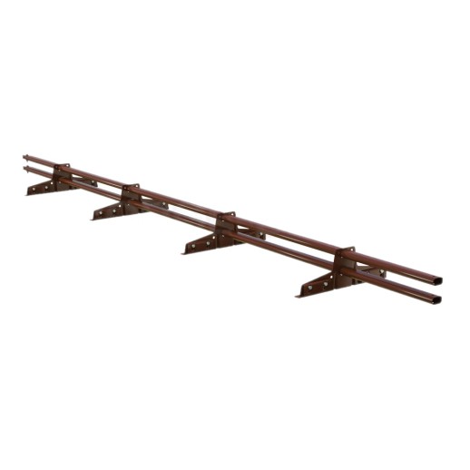 Снегозадержатель трубчатый "Русский рубеж" 20х40мм, 3м, 4 опоры, для фальц. кровли, 8017