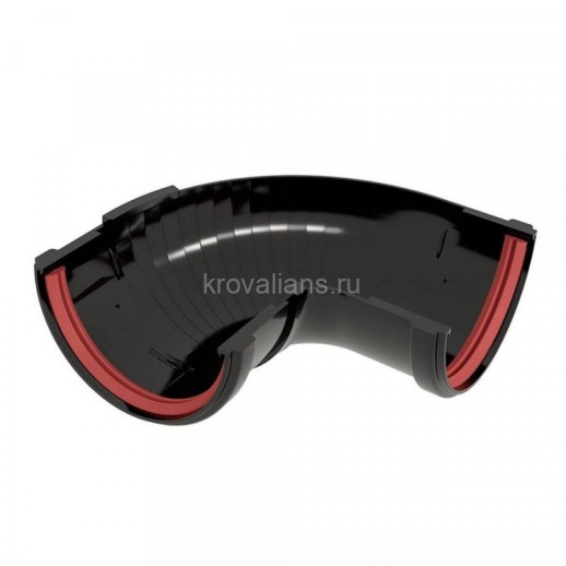Уг.желоба сост.90-150 гр.Классика 120 ПВХ GL черный (RAL 9005)