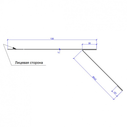 Планка карнизная FASTCLICK 130х80х2000 NormanMP (ПЭ-01-8017-0.5)