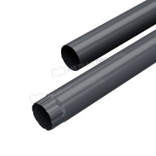 Труба водосточная МЕТАЛЛ ПРОФИЛЬ Foramina PUR 125/100 2м RAL 7024, серый графит