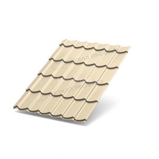 Металлочерепица МеталлПрофиль Ламонтерра-X NormanMP (Полиэстер-01-1015-0.5) /1 кв.м./