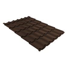 Металлочерепица Классик ("Classic") 0,5 PurPro RAL 8017 шоколад