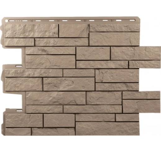 Панель Камень Шотландия ЭКО Бежевый, 796*591*24 (0,374м2)