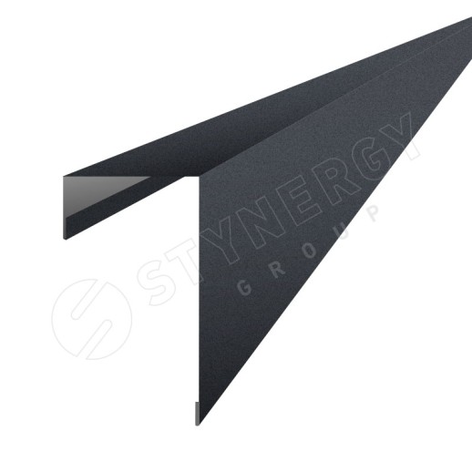 Планка торцевая фасадная 3000 Фальц Stynergy (CORUNDUM50Matt-RAL7024-0.5)