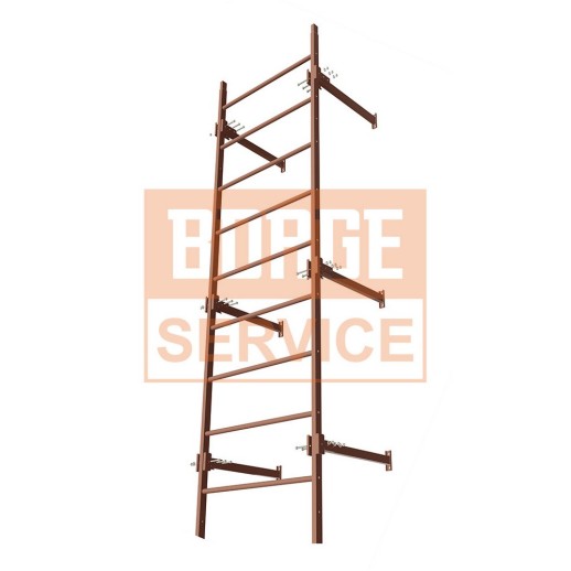Секция пожарной лестницы Borge 800, 3м, оцинк., антрацитово-Серый (ral 7016), CZn
