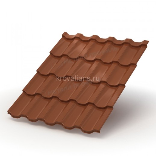 Металлочерепица МеталлПрофиль Трамонтана-X (PURETAN-20-RR750-0.5) /1 кв.м/