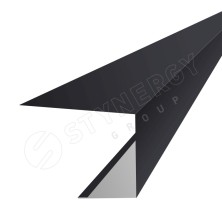 Планка завершающая 50х38х25 3000 Фальц Stynergy (Стальной Бархат-9005-0.5)