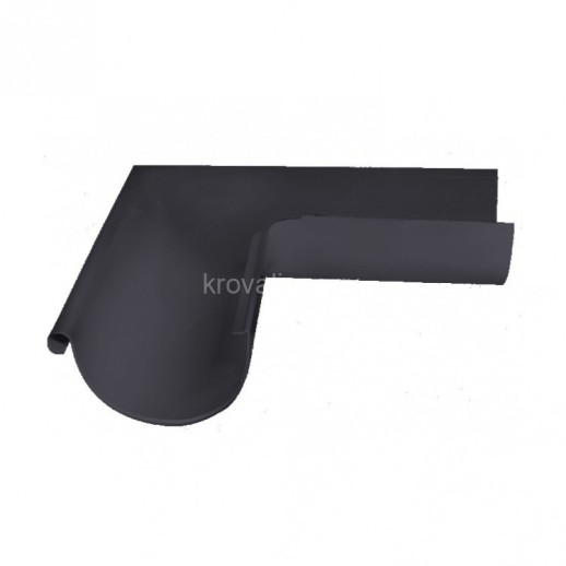 Optima 125/90 Угол желоба внешний 90гр RAL 7024 мокрый асфальт