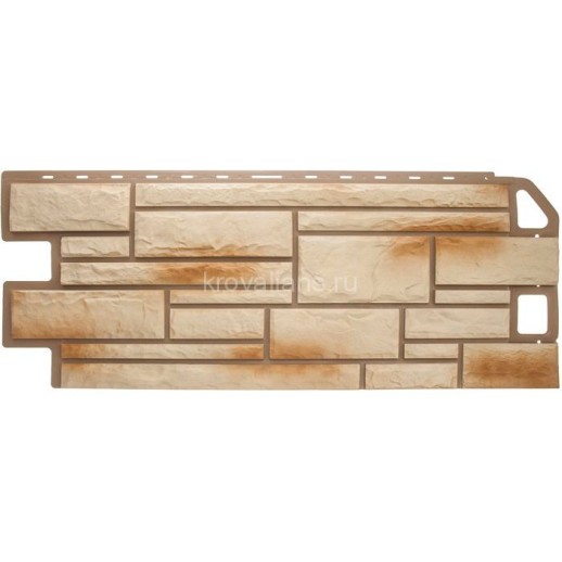 Панель Природный Камень РАКУШЕЧНИК (1,140м х 0,480 м х 0,019м) 4,38 кв.м/уп. Альта Профиль 10шт/уп