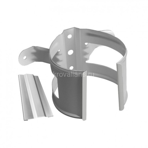 GL Standart 120/87 Хомут трубы метал. на дерево GL ПВХ белый (100 шт./уп.)