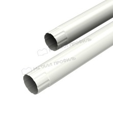 Труба соединительная МЕТАЛЛ ПРОФИЛЬ Foramina PUR 125/100 1м RAL 9010, белый