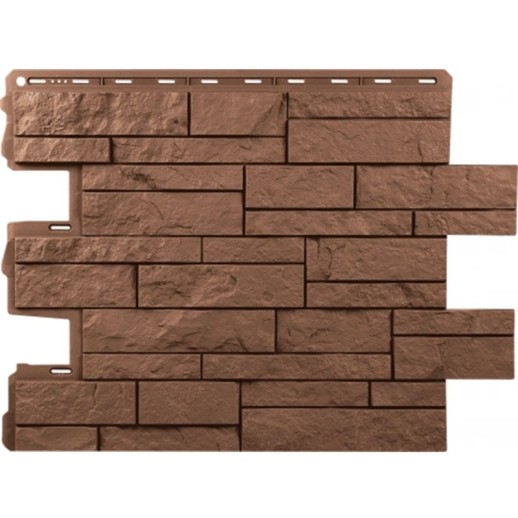 Панель Камень Шотландия ЭКО Терракотовый, 796*591*24 (0,374м2)