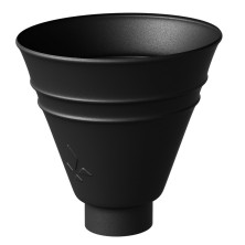 AS PUrus MATT 125/90 Воронка водосборная круглая, 1 шт/уп., RAL 9005