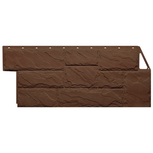 FineBer Фасадная панель Камень Крупный Коричневый 1080х453мм, 10шт/уп